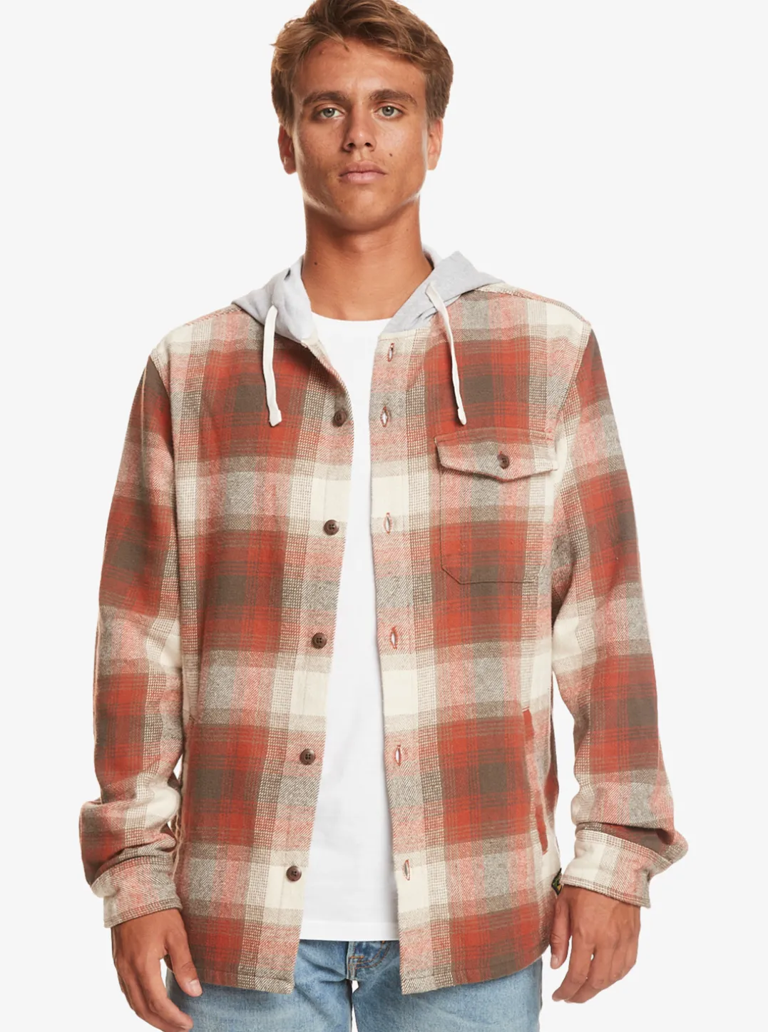 Mens Quiksilver Shirts & Polos|Kinloss Long Sleeve Hooded Shirt