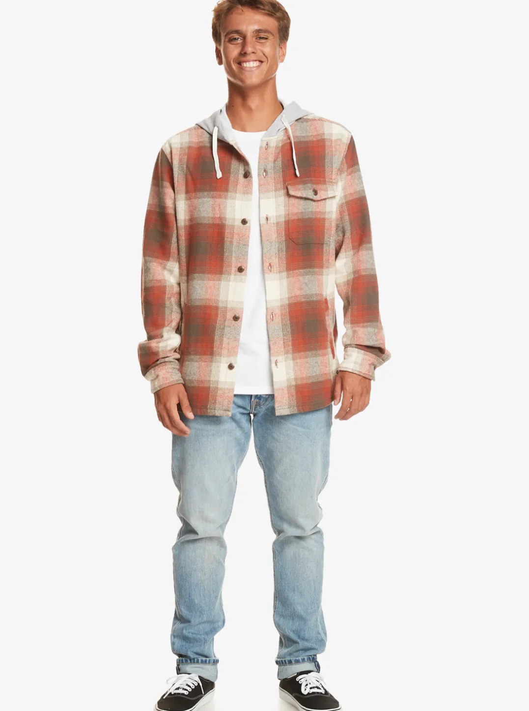 Mens Quiksilver Shirts & Polos|Kinloss Long Sleeve Hooded Shirt