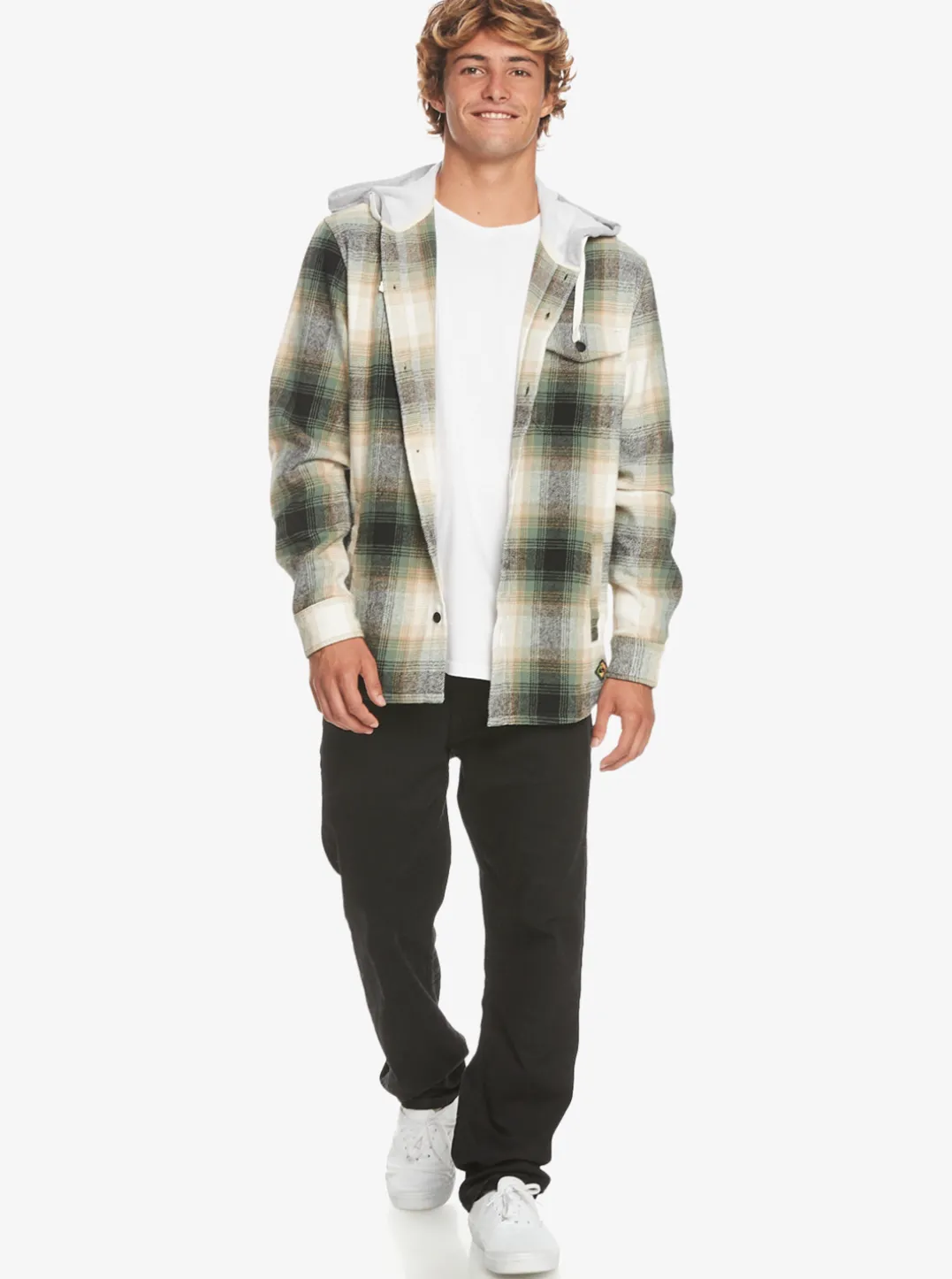 Mens Quiksilver Shirts & Polos|Kinloss Long Sleeve Hooded Shirt
