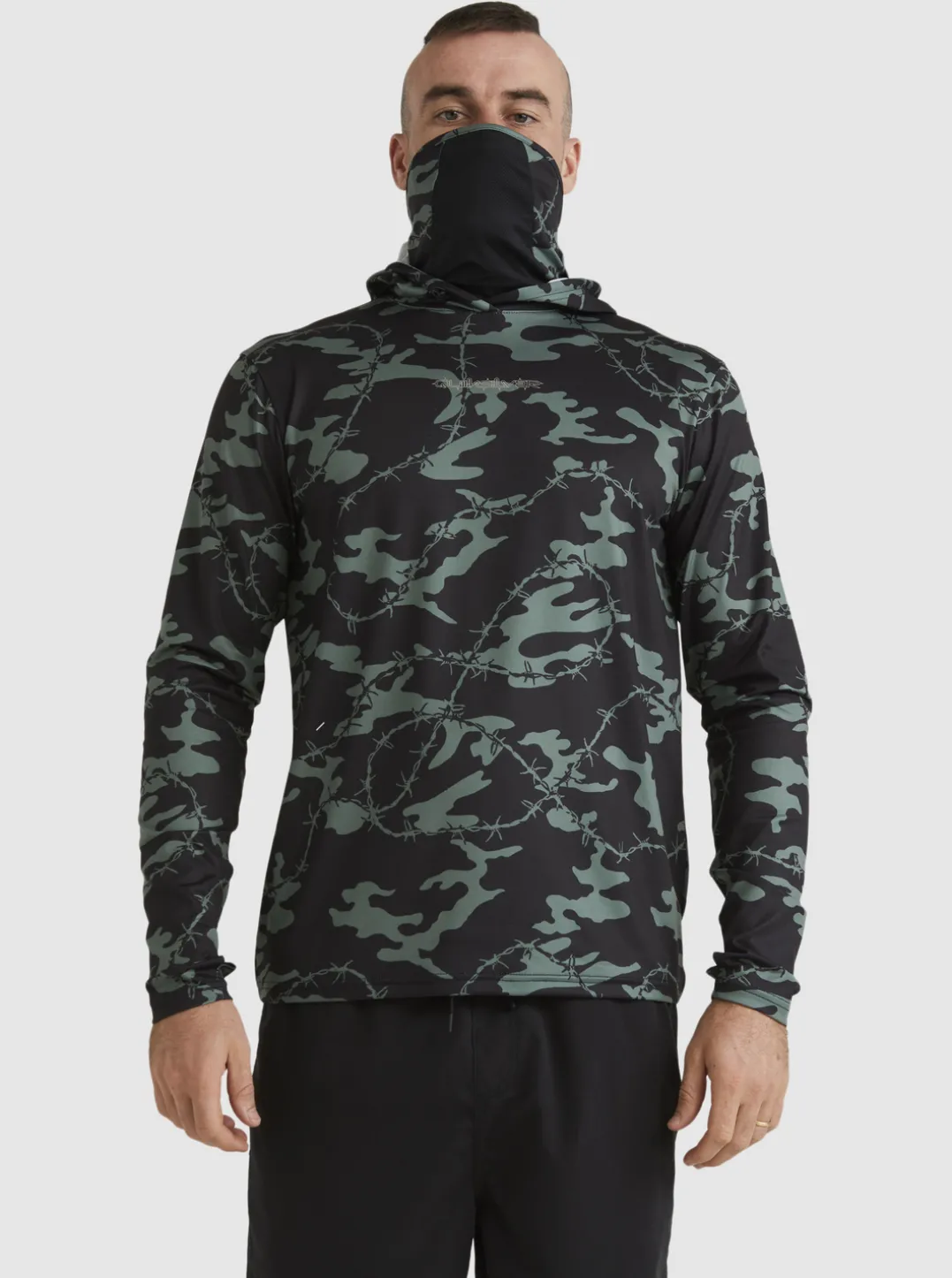 Mens Quiksilver Rashguards|Mikey Hooded Long Sleeve Upf 50 Surf T-Shirt