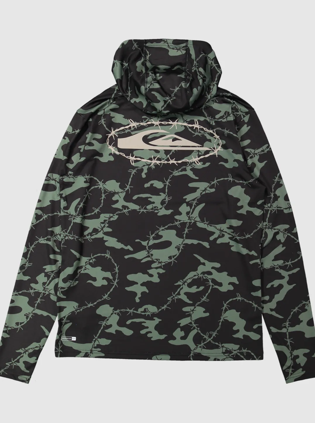 Mens Quiksilver Rashguards|Mikey Hooded Long Sleeve Upf 50 Surf T-Shirt