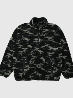 Mens Quiksilver Sweatshirts & Hoodies|Mikey Zip Sherpa Half-Zip Fleece