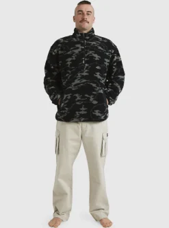 Mens Quiksilver Sweatshirts & Hoodies|Mikey Zip Sherpa Half-Zip Fleece