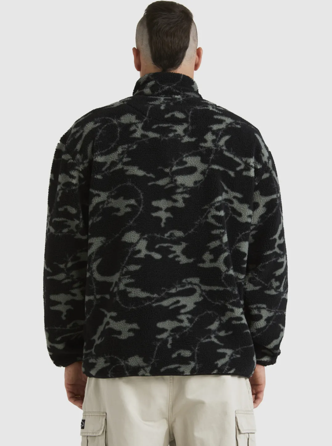 Mens Quiksilver Sweatshirts & Hoodies|Mikey Zip Sherpa Half-Zip Fleece