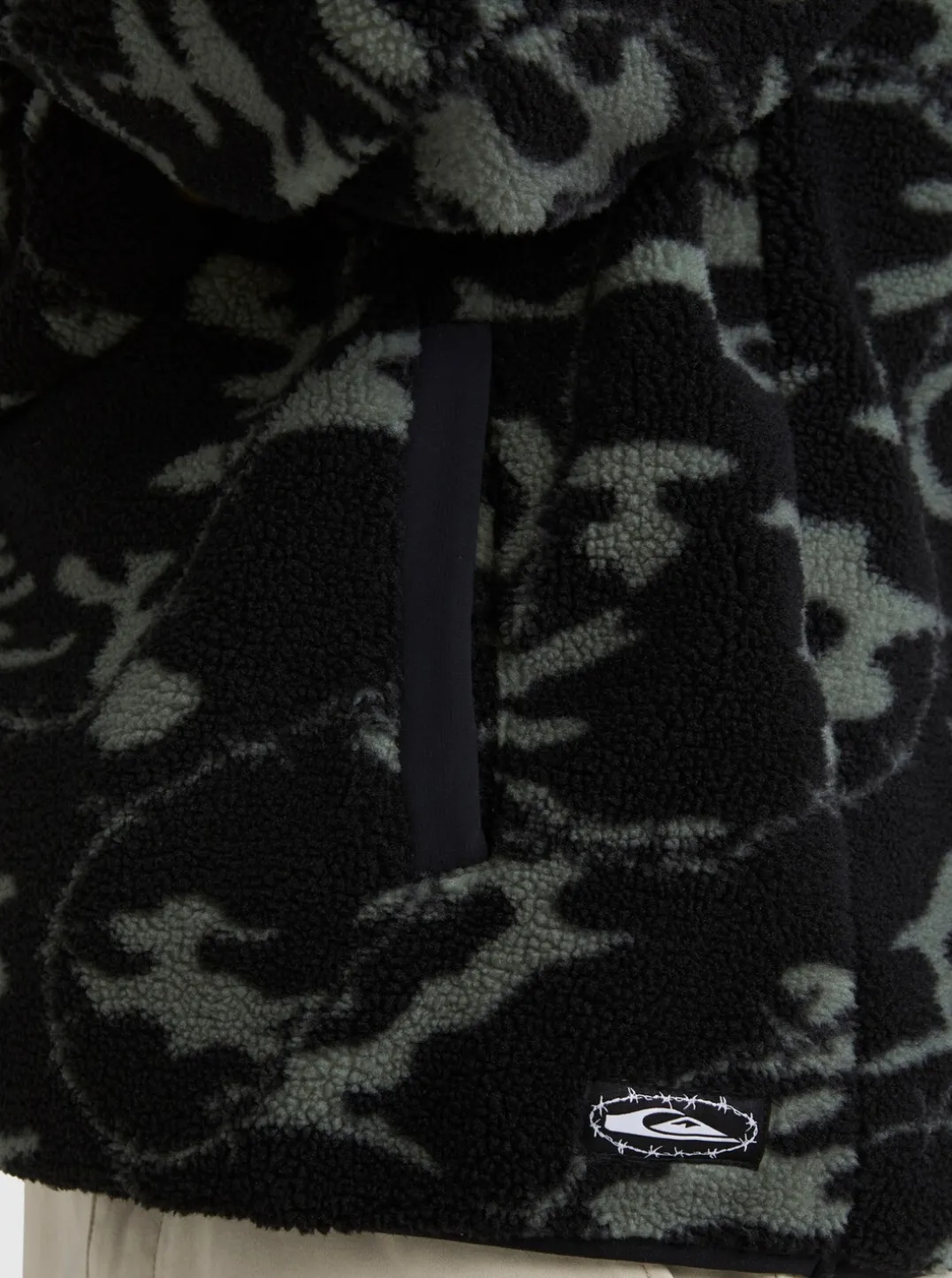Mens Quiksilver Sweatshirts & Hoodies|Mikey Zip Sherpa Half-Zip Fleece