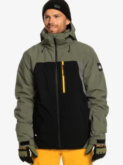 Mens Quiksilver Layers|Mission Plus Technical Snow Jacket