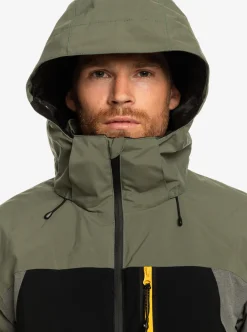 Mens Quiksilver Layers|Mission Plus Technical Snow Jacket