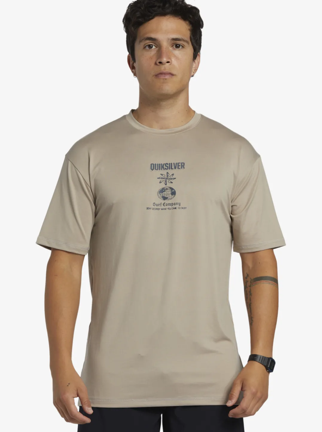 Mens Quiksilver Rashguards|Mix Session Upf 50 Short Sleeve Surf Tee