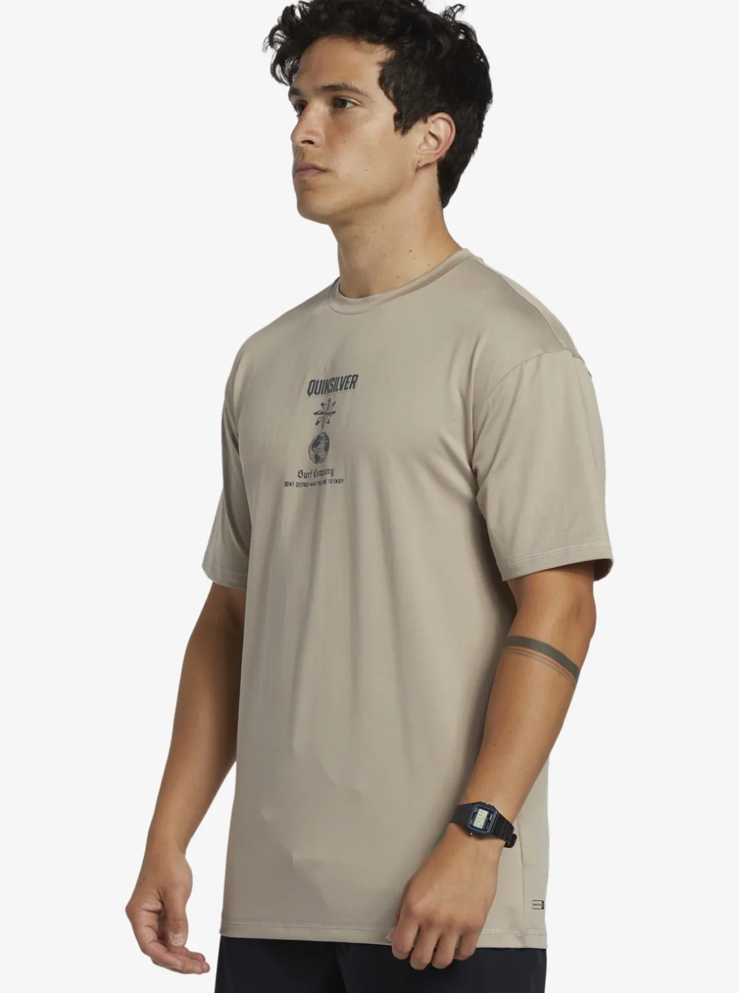 Mens Quiksilver Rashguards|Mix Session Upf 50 Short Sleeve Surf Tee