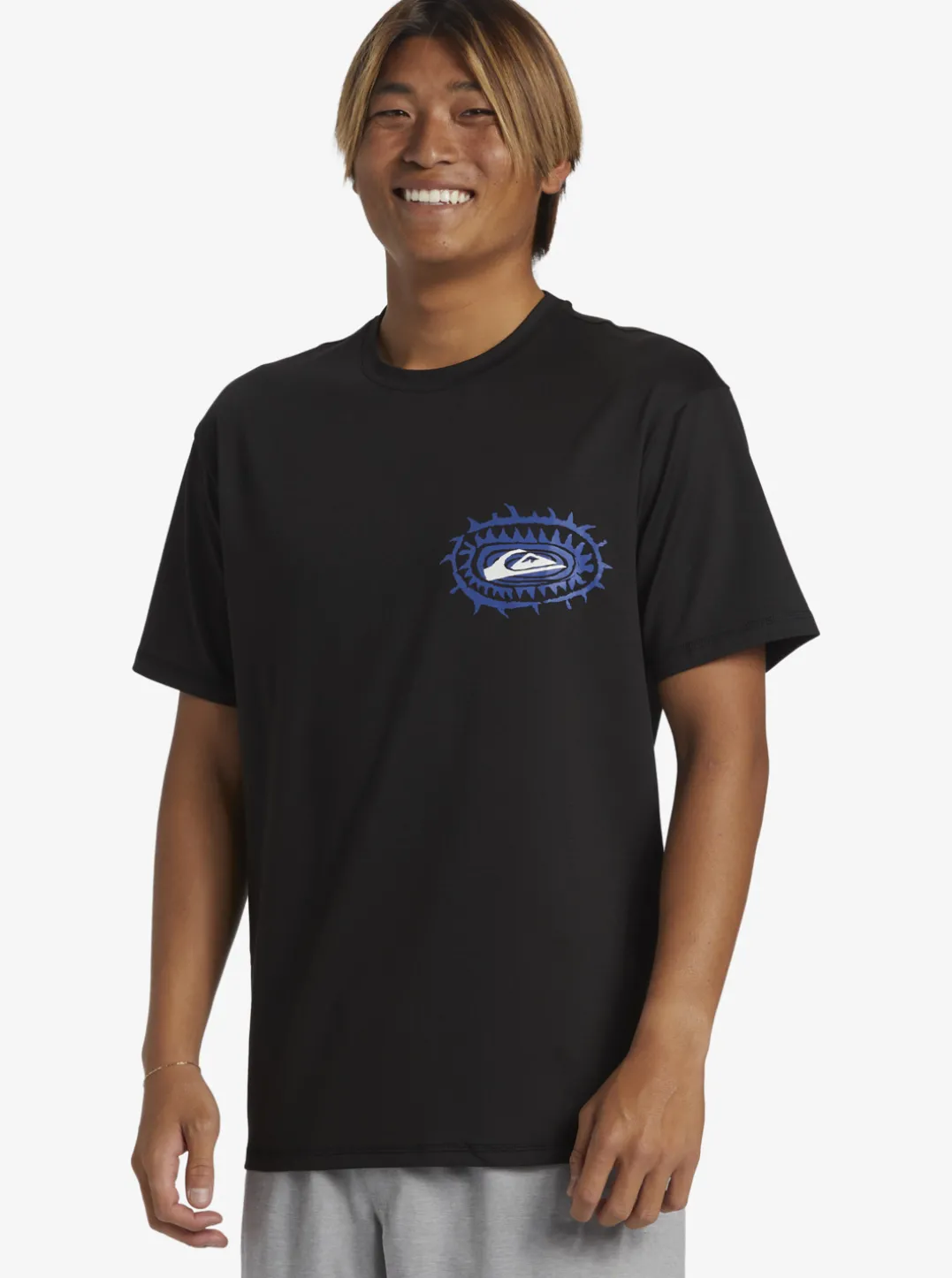 Mens Quiksilver Rashguards|Mix Session Upf 50 Short Sleeve Surf Tee