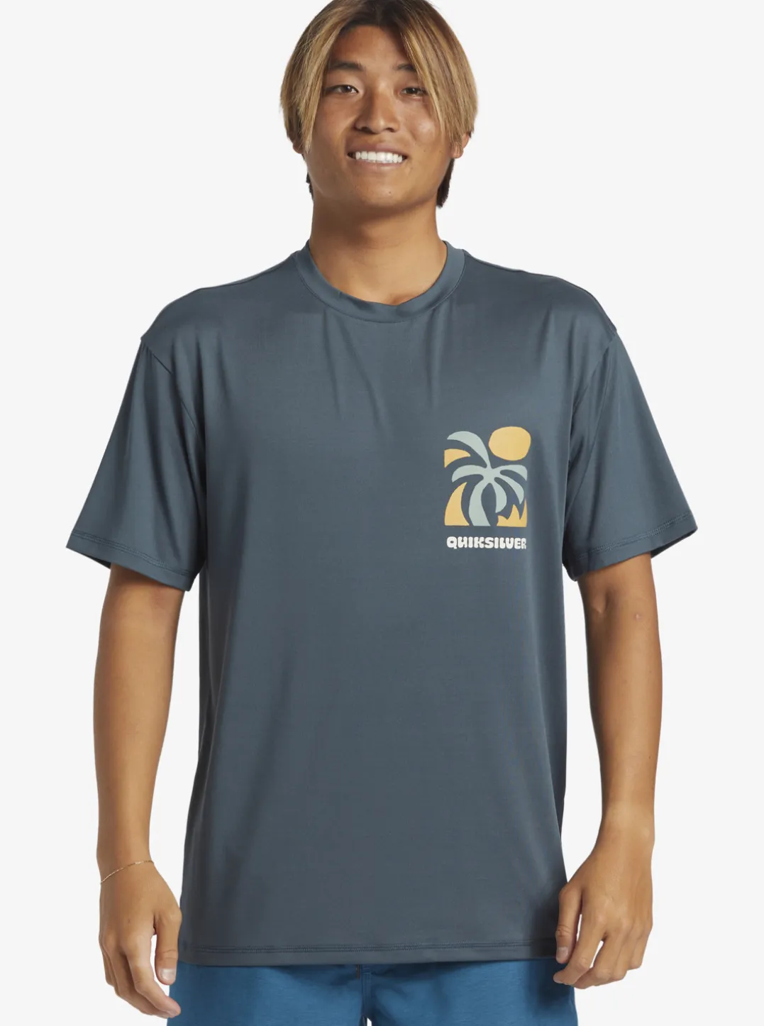 Mens Quiksilver Rashguards|Mix Session Upf 50 Short Sleeve Surf Tee
