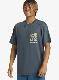 Mens Quiksilver Rashguards|Mix Session Upf 50 Short Sleeve Surf Tee