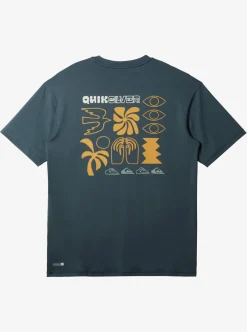 Mens Quiksilver Rashguards|Mix Session Upf 50 Short Sleeve Surf Tee