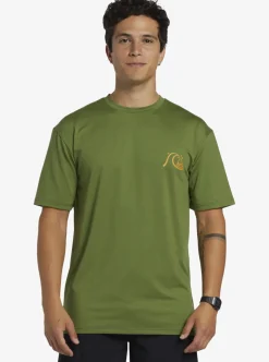 Mens Quiksilver Rashguards|Mix Session Upf 50 Short Sleeve Surf Tee