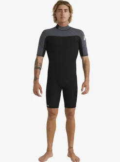 Mens Quiksilver Wetsuits|2/2Mm Everyday Sessions Short Sleeve Back Zip Springsuit
