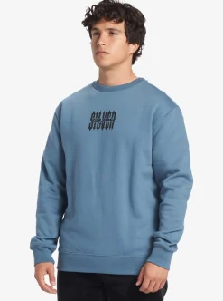 Mens Quiksilver Shirts & Polos|No Control Crew Fleece Crew Neck Sweatshirt