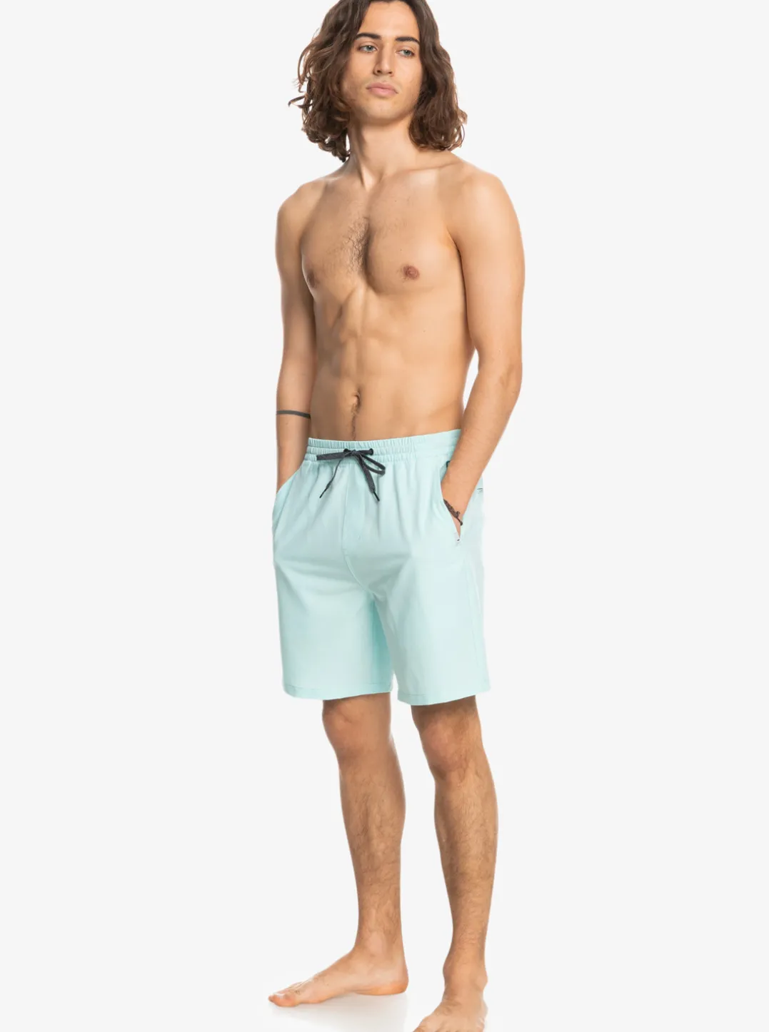 Mens Quiksilver Boardshorts|Ocean Elastic Waist 18" Amphibian Shorts