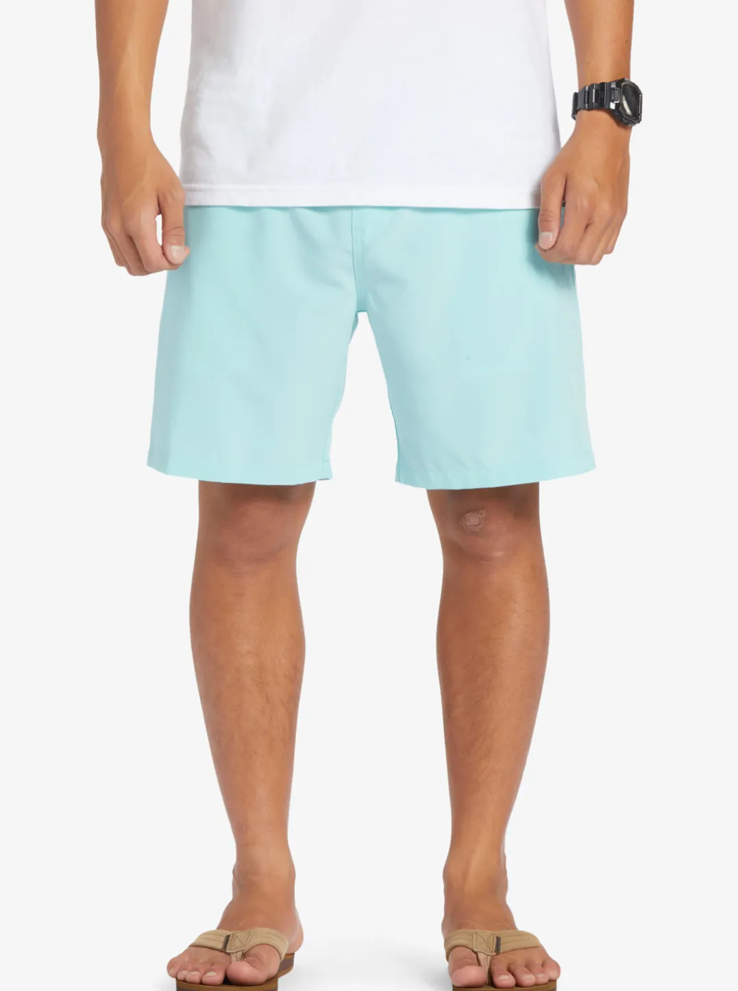 Mens Quiksilver Boardshorts|Ocean Elastic Waist 18" Amphibian Shorts
