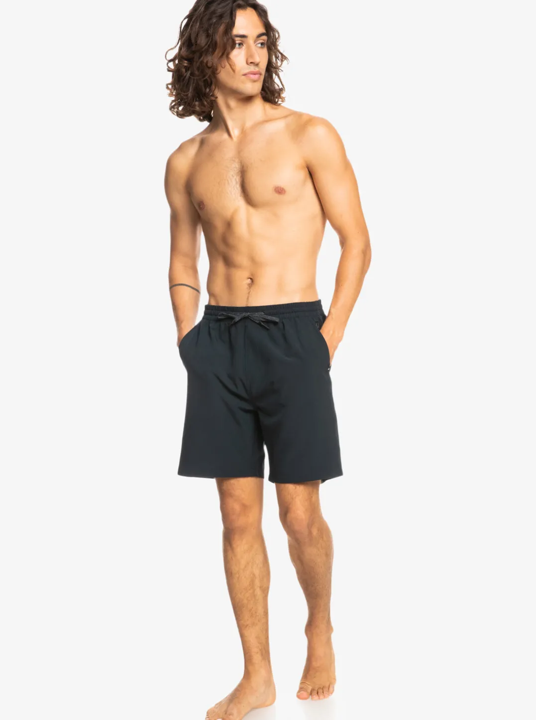 Mens Quiksilver Boardshorts|Ocean Elastic Waist 18" Amphibian Shorts