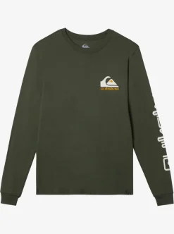 Mens Quiksilver Tees|Omni Logo Long Sleeve T-Shirt