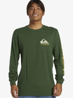 Mens Quiksilver Tees|Omni Logo Long Sleeve T-Shirt