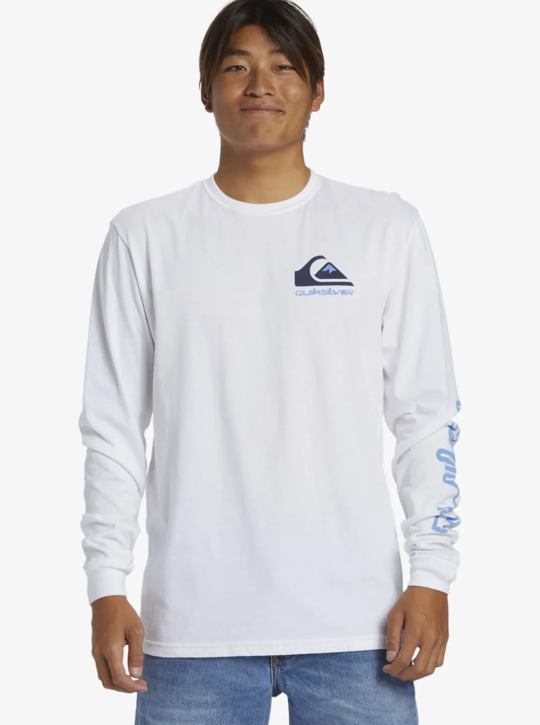 Mens Quiksilver Tees|Omni Logo Long Sleeve T-Shirt