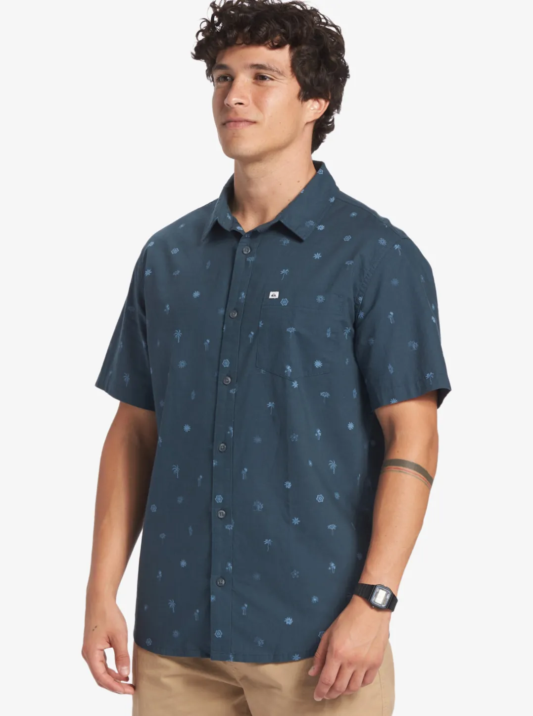 Mens Quiksilver Shirts & Polos|Pacific Stripe Short Sleeve Woven Shirt