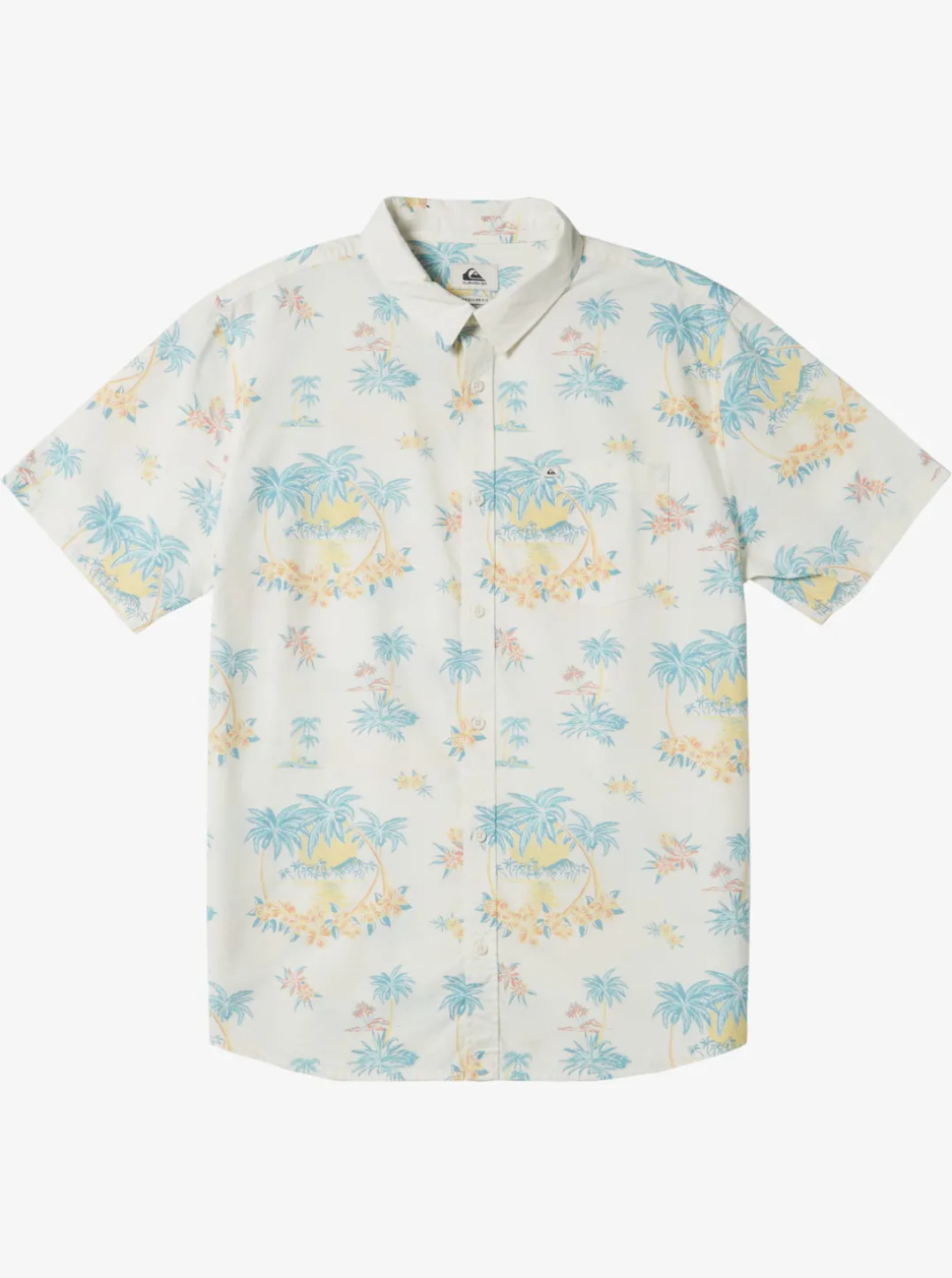 Mens Quiksilver Shirts & Polos|Palm Spritz Short Sleeve Woven Shirt