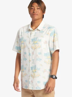Mens Quiksilver Shirts & Polos|Palm Spritz Short Sleeve Woven Shirt