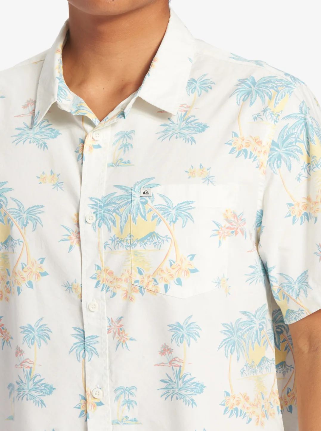 Mens Quiksilver Shirts & Polos|Palm Spritz Short Sleeve Woven Shirt