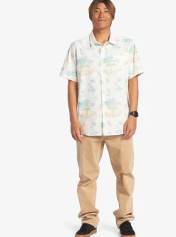 Mens Quiksilver Shirts & Polos|Palm Spritz Short Sleeve Woven Shirt