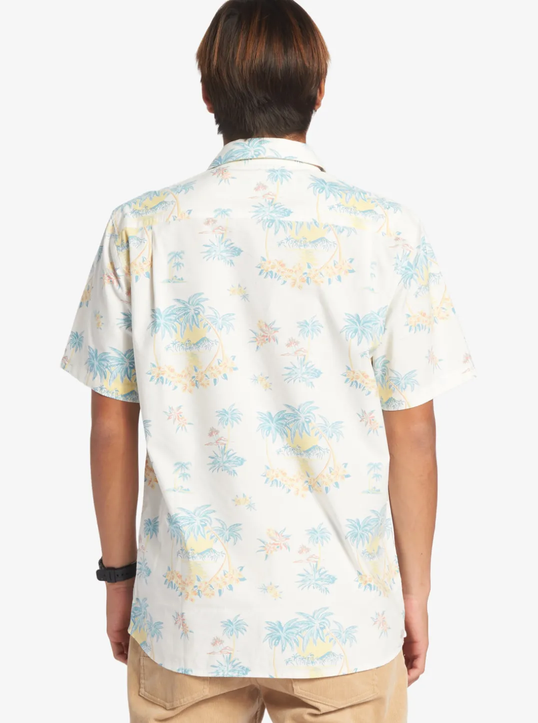 Mens Quiksilver Shirts & Polos|Palm Spritz Short Sleeve Woven Shirt
