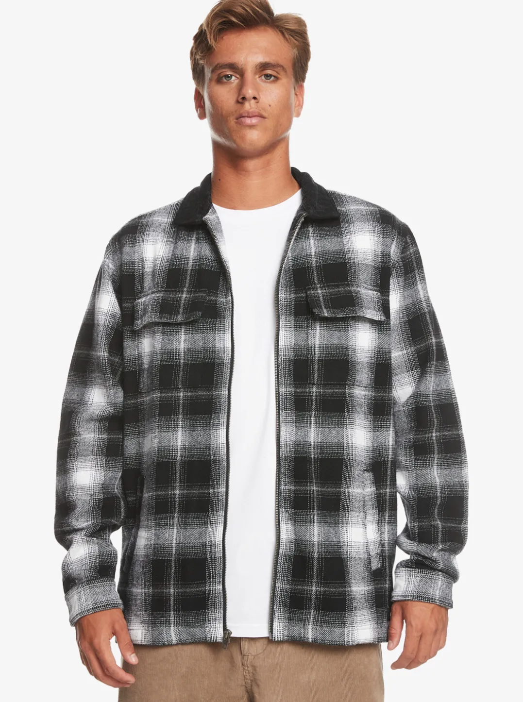 Mens Quiksilver Shirts & Polos|Quarrywood Flannel Long Sleeve Overshirt