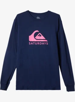 Mens Quiksilver Tees| X Saturdays Nyc Graphic Long Sleeve T-Shirt