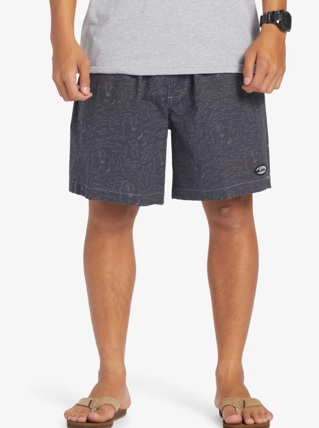 Mens Quiksilver Shorts & Amphibians|Saturn Taxer 18" Elastic Shorts
