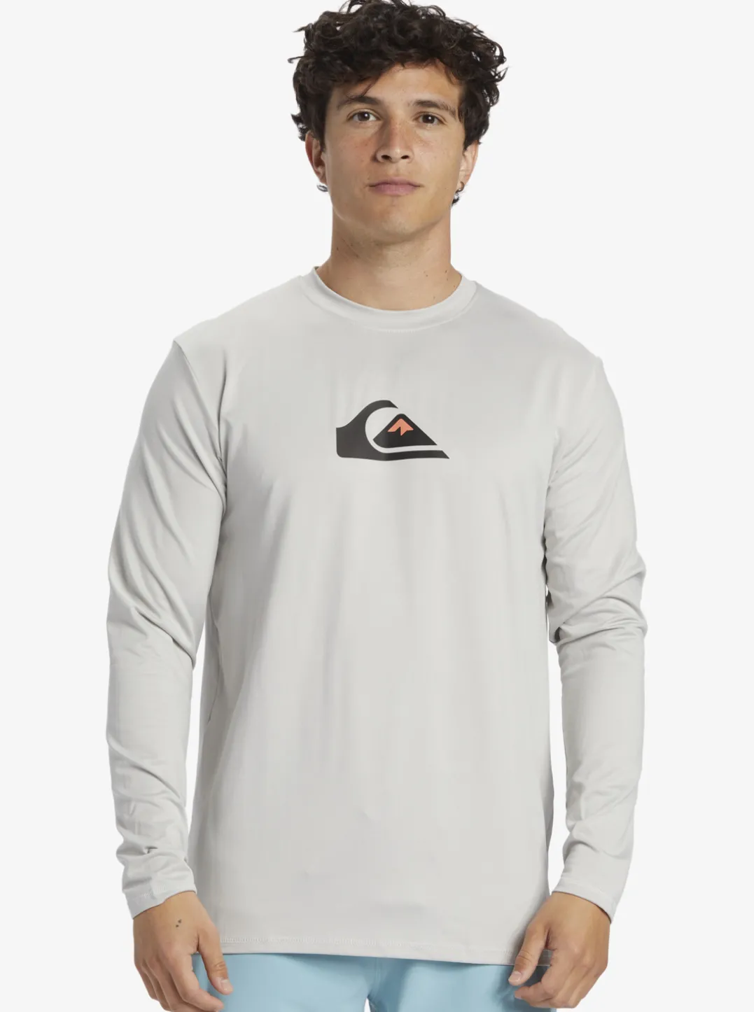 Mens Quiksilver Rashguards|Solid Streak Long Sleeve Upf 50 Surf Tee