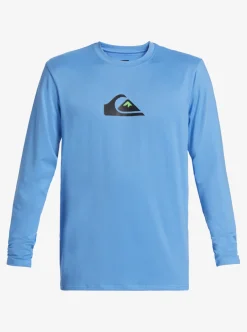 Mens Quiksilver Rashguards|Solid Streak Long Sleeve Upf 50 Surf Tee