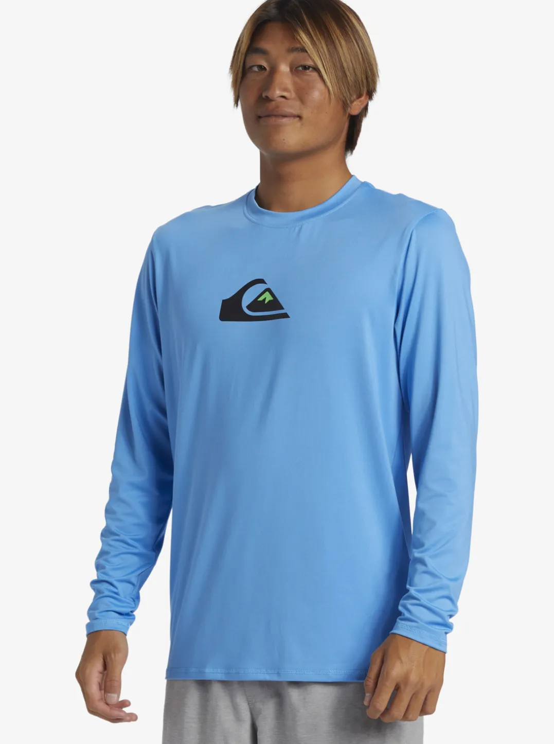 Mens Quiksilver Rashguards|Solid Streak Long Sleeve Upf 50 Surf Tee