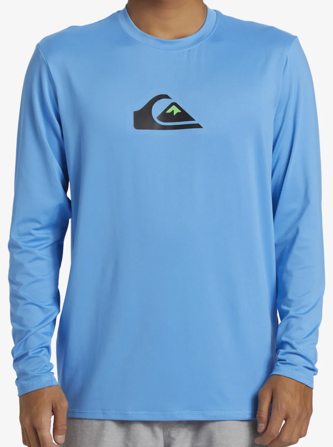 Mens Quiksilver Rashguards|Solid Streak Long Sleeve Upf 50 Surf Tee