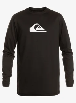 Mens Quiksilver Rashguards|Solid Streak Long Sleeve Upf 50 Surf Tee