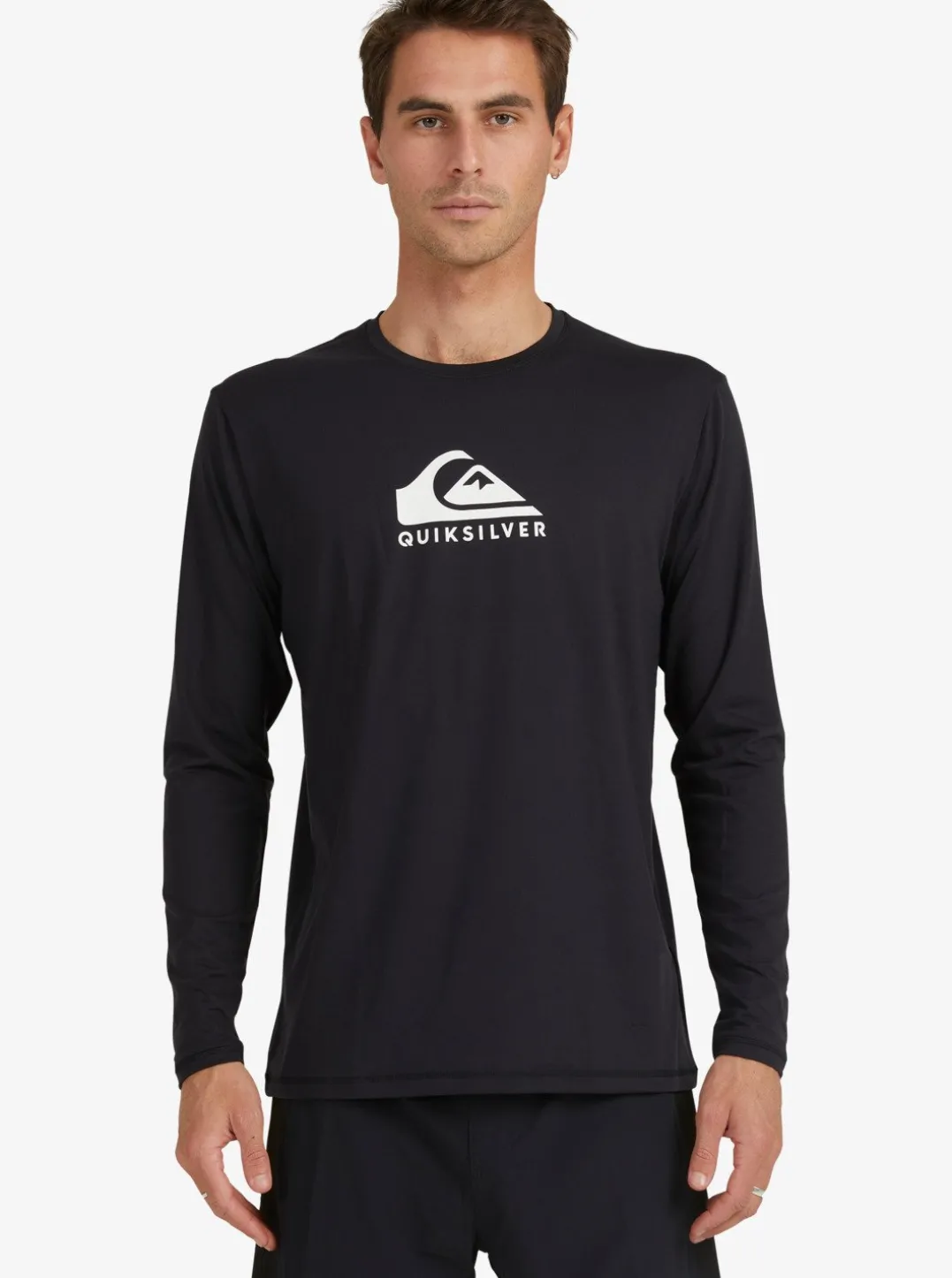 Mens Quiksilver Rashguards|Solid Streak Long Sleeve Upf 50 Surf T-Shirt