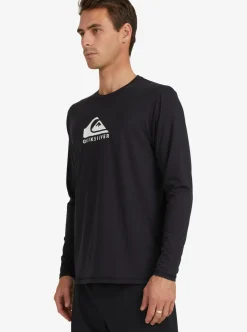 Mens Quiksilver Rashguards|Solid Streak Long Sleeve Upf 50 Surf T-Shirt
