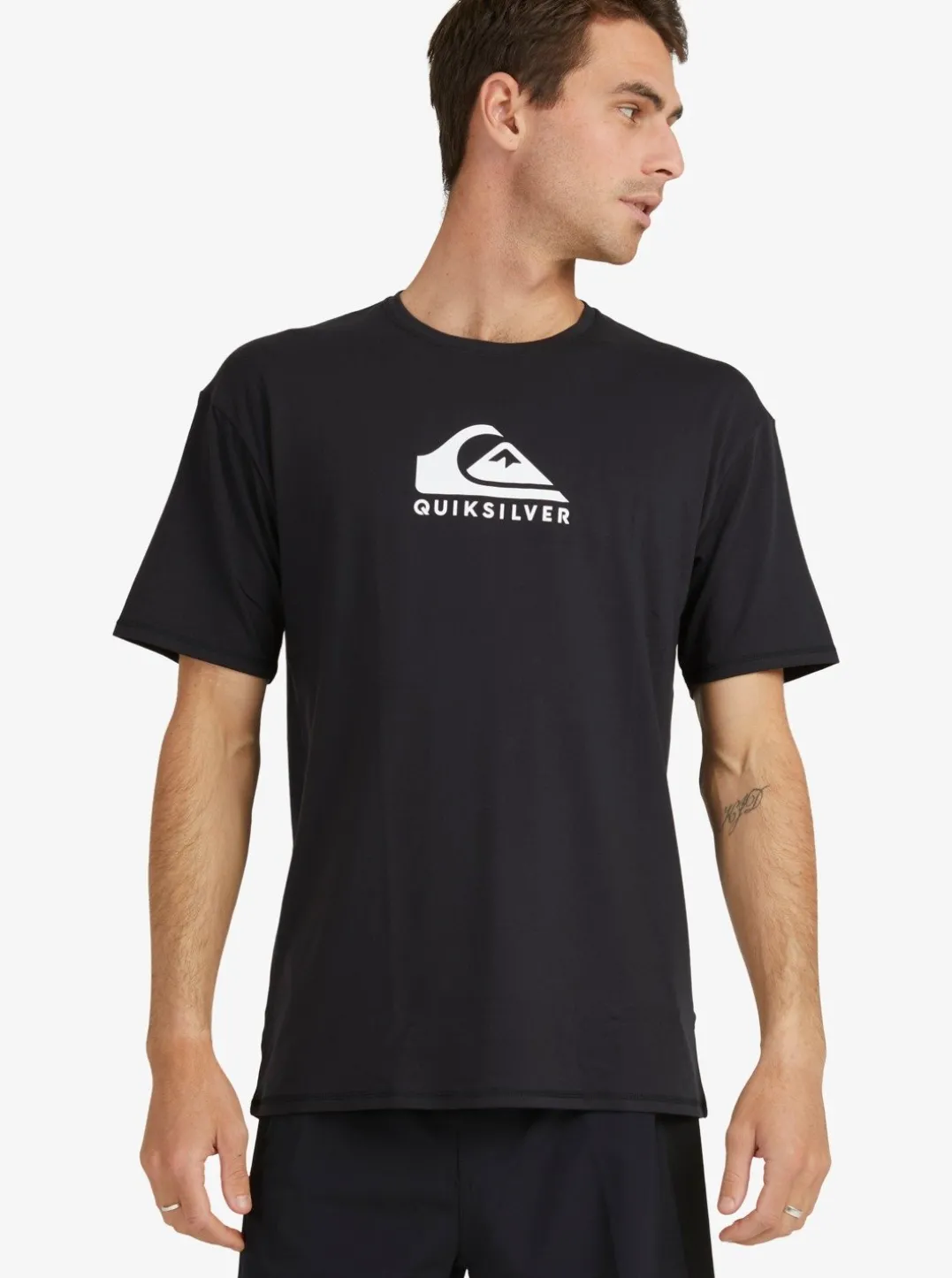 Mens Quiksilver Rashguards|Solid Streak Short Sleeve Upf 50 Surf T-Shirt
