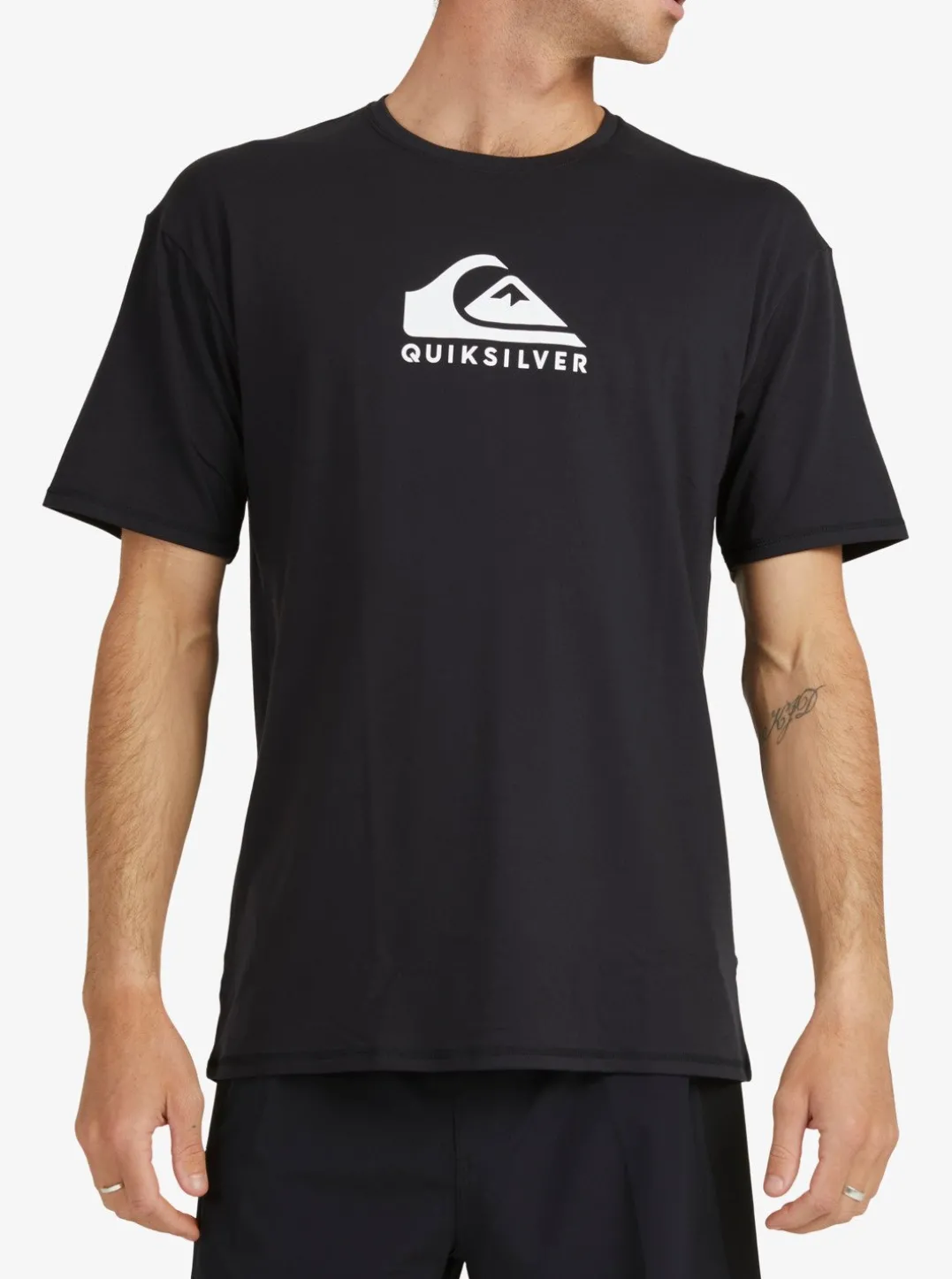 Mens Quiksilver Rashguards|Solid Streak Short Sleeve Upf 50 Surf T-Shirt
