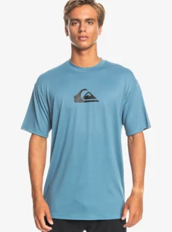 Mens Quiksilver Rashguards|Solid Streak Short Sleeve Upf 50 Surf Tee