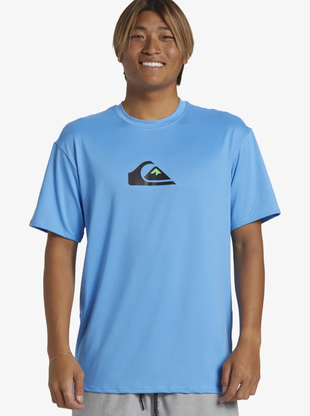Mens Quiksilver Rashguards|Solid Streak Short Sleeve Upf 50 Surf Tee