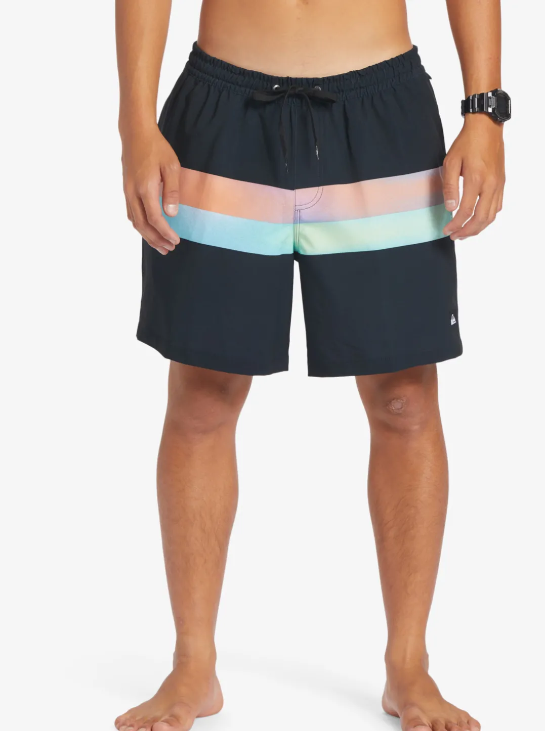Mens Quiksilver Elastic Waist|Surfsilk Air-Brush 17" Volleys For Men
