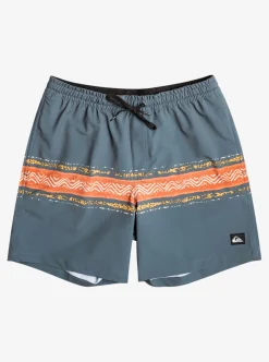 Mens Quiksilver Elastic Waist|Surfsilk Mesa Stripe 17" Volleys