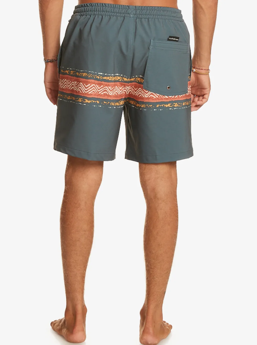 Mens Quiksilver Elastic Waist|Surfsilk Mesa Stripe 17" Volleys