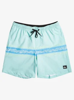 Mens Quiksilver Elastic Waist|Surfsilk Mesa Stripe 17" Volleys